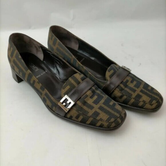 Fendi Pumps Zucca Browns Shoes 112-121921 - Picture 3 of 10